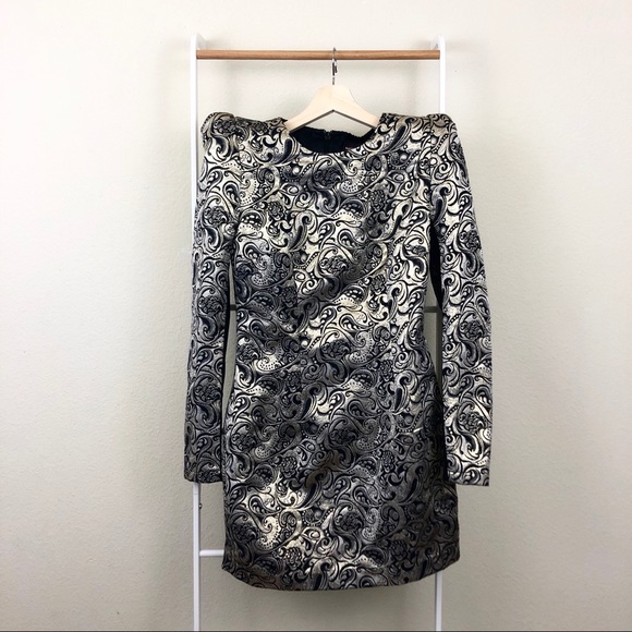 NWT Nasty Gal Constantine Jacquard Mini Dress - Picture 2 of 8